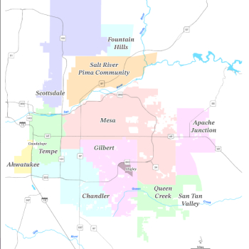 greater phoenix colored map